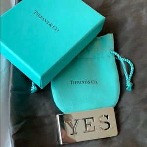 Tiffany “Yes” Pierced Money Clip. Sterling - NWOT